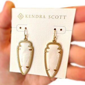 Kendra Scott Sky Drop Earrings in Gold and Mother of Pearl